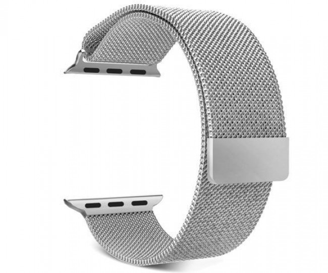 Apple Watch series 2 42mm Stainless Steel Case with White Sport Band (MNPR2) 5/5  б/у + новый ремешок Milanese Loop в ПОДАРОК