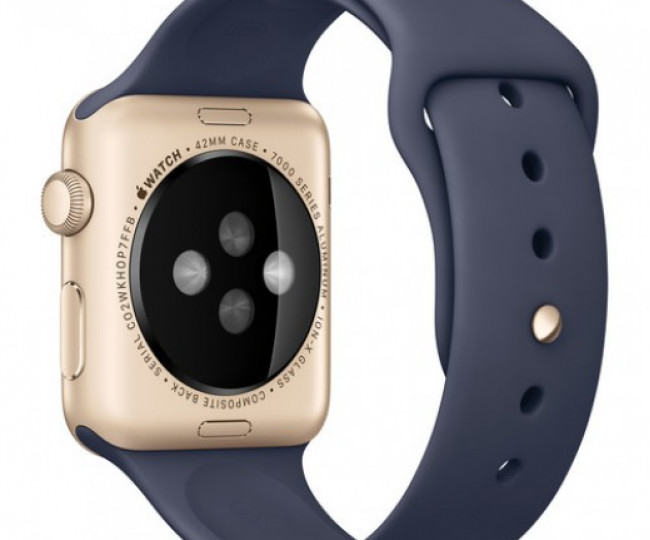 Apple Watch Series 2 42mm Gold Aluminum Case with Midnight Blue Sport Band (MQ152)