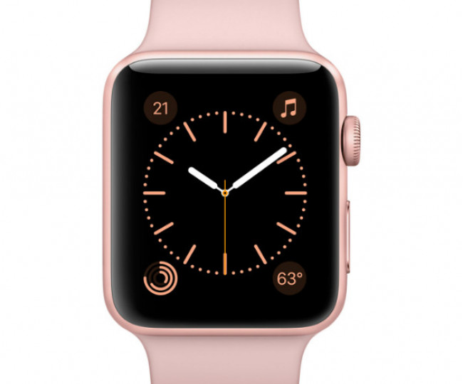 Apple Watch Series 2 42mm Rose Gold Aluminum Case with Pink Sand Sport Band (MQ142)