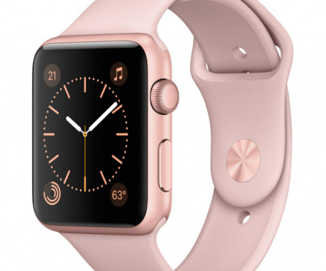 Apple Watch Series 2 42mm Rose Gold Aluminum Case with Pink Sand Sport Band (MQ142)