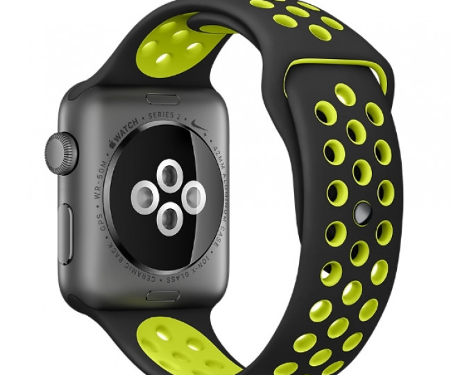 Apple Watch Nike+ 38mm Space Gray Aluminum Case with Black/Volt Nike Sport Band (MP082)