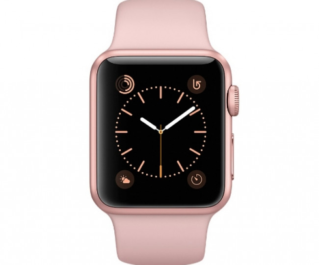 Apple Watch Series 2 38mm Rose Gold Aluminum Case with Pink Sand Sport Band (MNNY2)