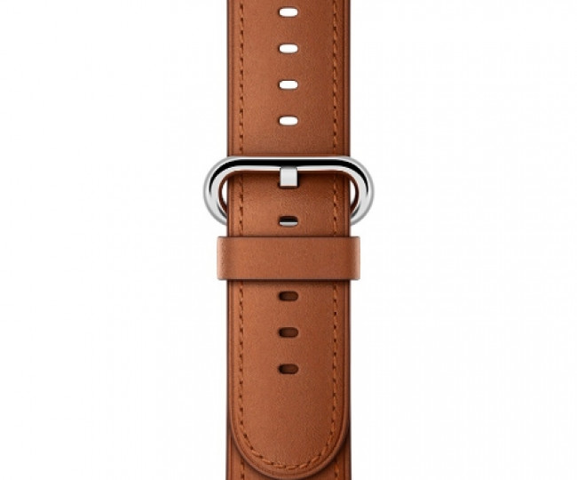 Apple Watch Series 2 38mm Stainless Steel Case with Saddle Brown Classic Buckle Band (MNP72)