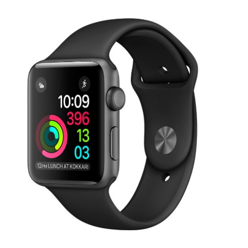 Apple Watch Series 2 38mm Space Gray Aluminum Case with Black Sport Band (MP0D2)