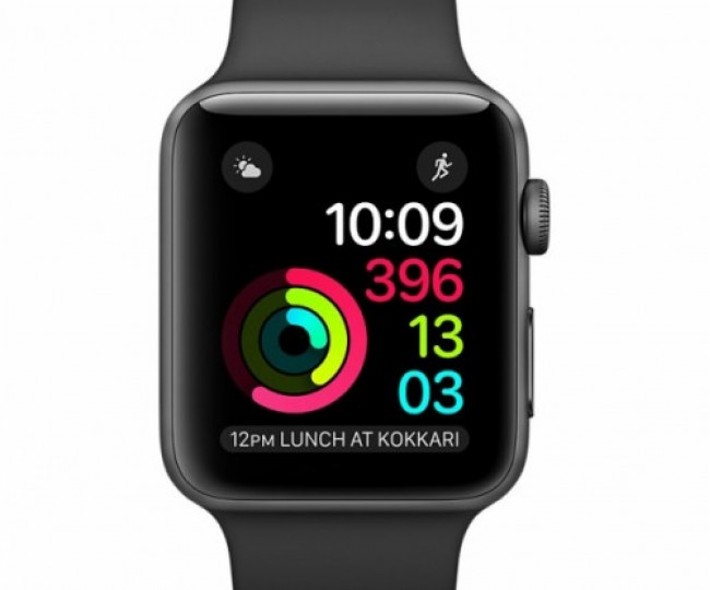 Apple Watch Series 2 42mm Space Gray Aluminum Case with Black Sport Band (MP062)