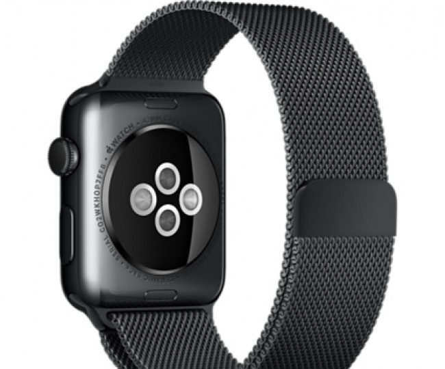 Apple Watch Series 2 42mm Space Black Stainless Steel Case with Space Black Milanese Loop Band (MNQ12)