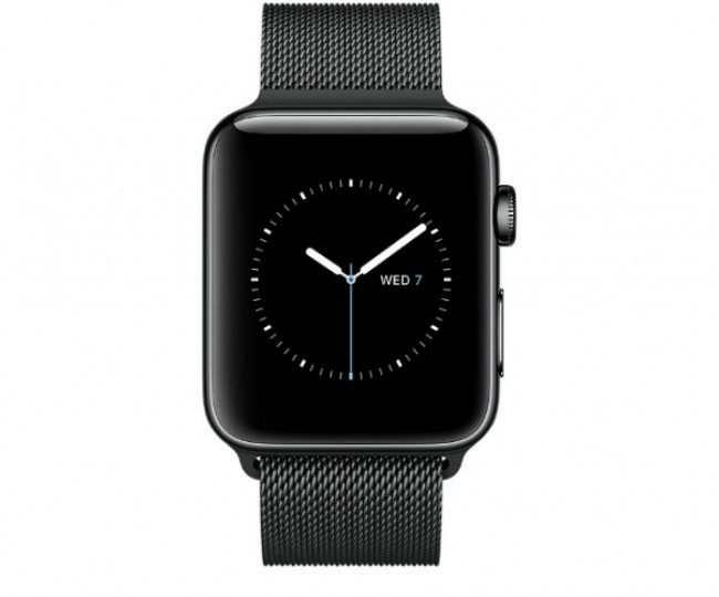 Apple Watch Series 2 42mm Space Black Stainless Steel Case with Space Black Milanese Loop Band (MNQ12)