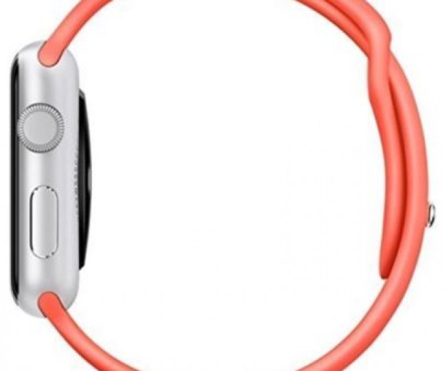 Apple Watch Sport 38mm Silver Aluminum Case with Pink Sport Band (MJ2W2)