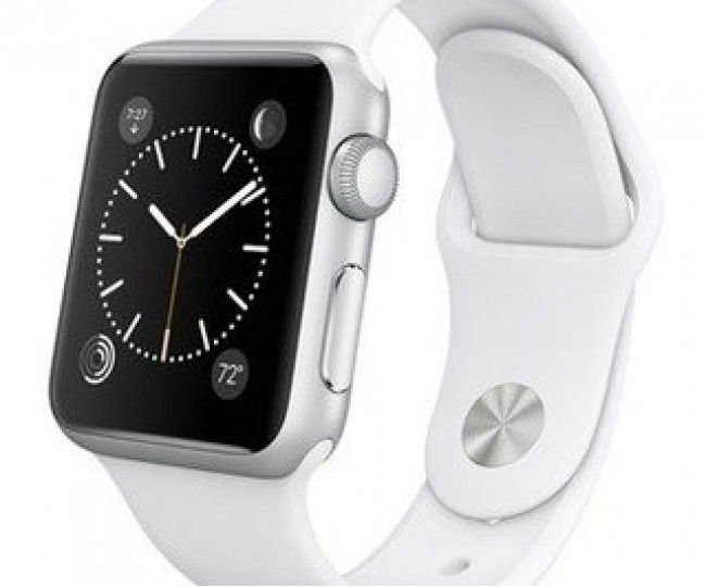 Apple Watch Sport 38mm Silver Aluminum Case with White Sport Band (MJ2T2) CPO