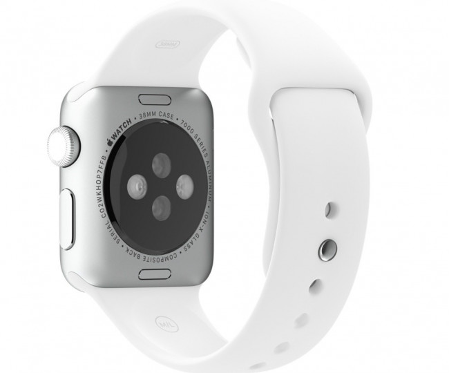 Apple Watch Sport 38mm Silver Aluminum Case with White Sport Band (MJ2T2) CPO