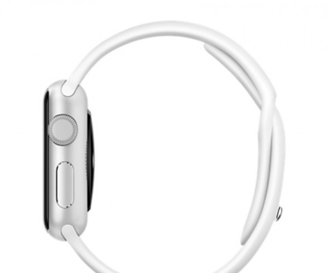 Apple Watch Sport 38mm Silver Aluminum Case with White Sport Band (MJ2T2) CPO