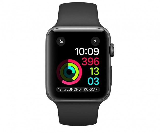 Apple Watch Series 1 42mm Space Grey Aluminium Case with Black Sport Band(MP032)  б/у