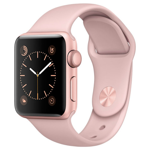 Apple Watch Series 1 38mm Rose Gold Aluminum Case with Pink Sand Sport Band (MNNH2)