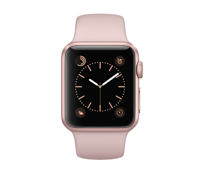 Apple Watch Series 1 38mm Rose Gold Aluminum Case with Pink Sand Sport Band (MNNH2)