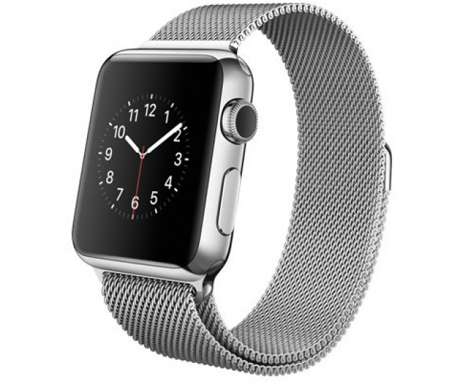 Apple Watch 38mm Stailnless Steel Case with Milanese Loop (MJ322)