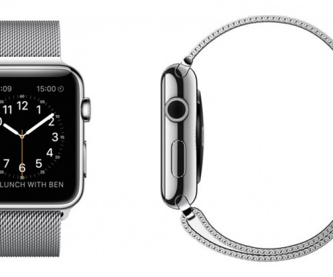 Apple Watch 38mm Stailnless Steel Case with Milanese Loop (MJ322)