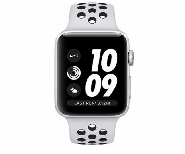 Apple Watch Series 3 Nike+ 42mm Silver Aluminum Case Pure Platinum/Black Nike Sport Band (MQL32)