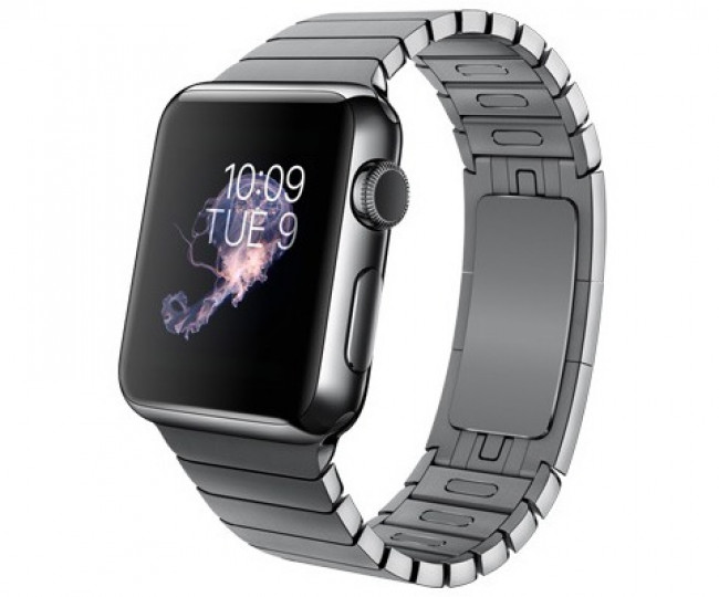 Apple Watch 38mm Space Black Case, Space Black Stainless Steel Link Bracelet (MJ3F2)