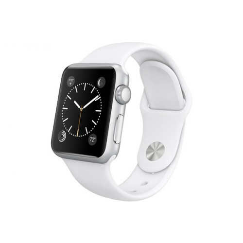 Apple Watch Sport 38mm Silver Aluminum Case with White Sport Band (MJ2T2)