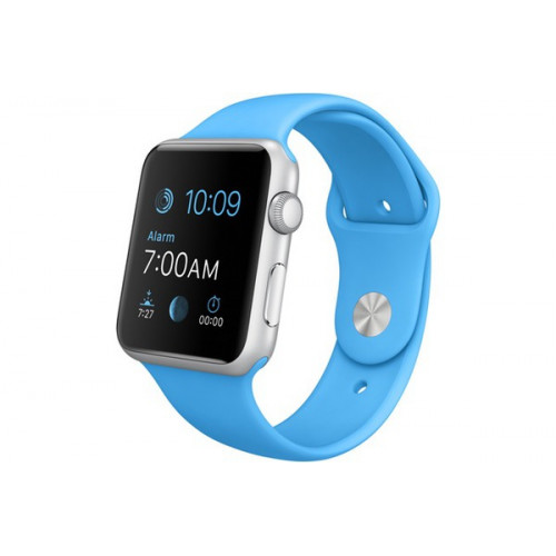 Apple Watch Sport 42mm Silver Aluminum Case (MJ3Q2) with Blue Sport Band