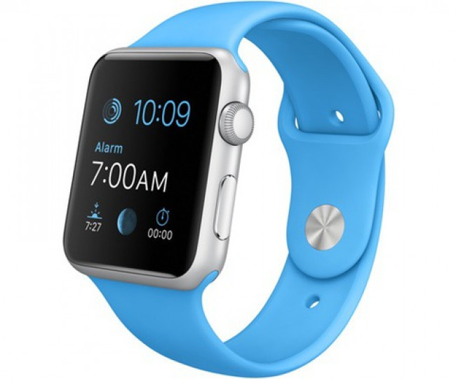 Apple Watch Sport 42mm Silver Aluminum Case (MJ3Q2) with Blue Sport Band