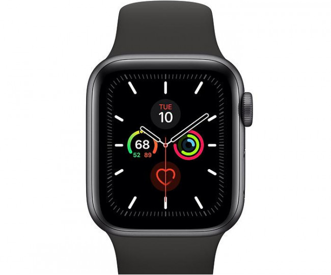 Apple Watch Series 5 (GPS) 40mm Space Gray Aluminum Case with Black Sport Band (MWV82) Б/У