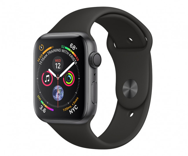 Apple Watch Series 4 GPS + LTE 44mm Black Steel w. Black Sport b. Black Steel (MTV52) 