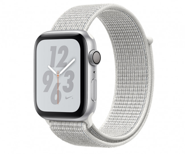 Apple Watch Nike+ Series 4 GPS 40mm Silver Alum. w. Summit White Nike Sport l. Silver Alum. (MU7F2)