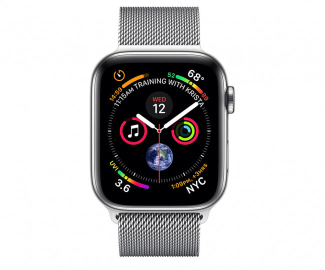 Apple Watch Series 4 GPS LTE 40mm Steel w. Milanese l. Steel (MTVK2 / MTUM2) Cellular Stainless Case with Loop 