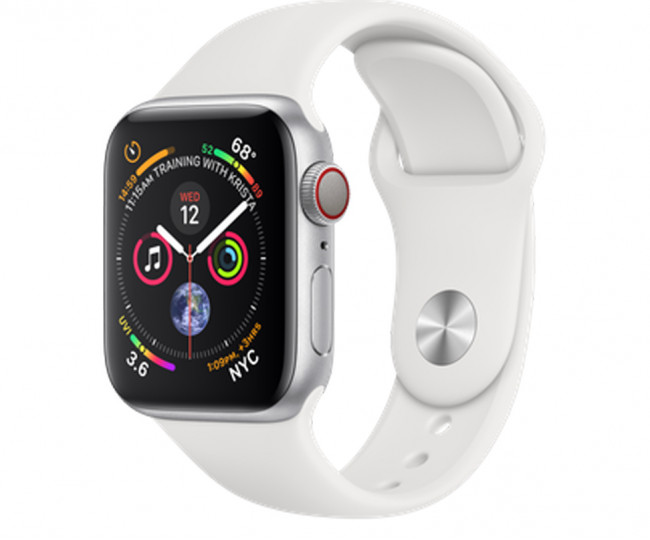 Apple Watch Series 4 GPS + LTE 40mm Silver Alum. w. White Sport b. Silver Alum. (MTUD2) Cellular Aluminum Case Band MTVA2/MTUD2