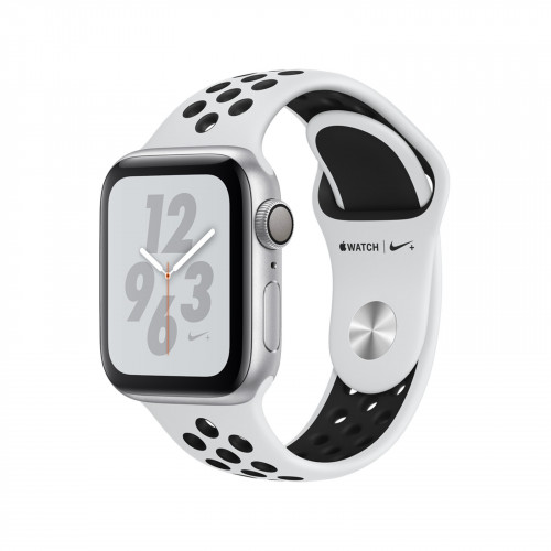 Apple Watch Nike+ Series 4 GPS 44mm Silver Alum. w. Platinum/Black Nike Sport b. Silver Alum. (MU6K2)