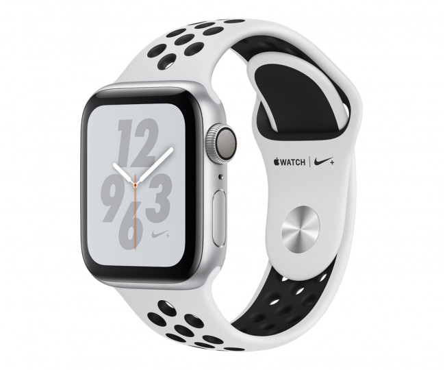 Apple Watch Nike Series 4 GPS 40mm Silver Alum. w. Platinum/Black Nike Sport b. Silver Alum. (MU6H2)