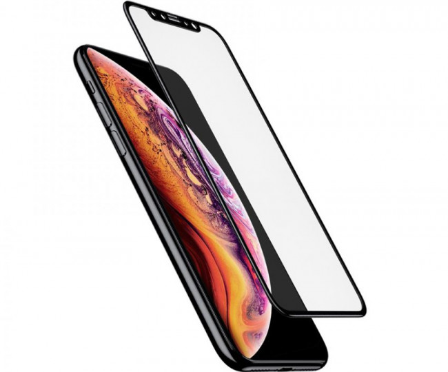 Захисне скло 5D для iPhone X/XS/11Pro Black б/к