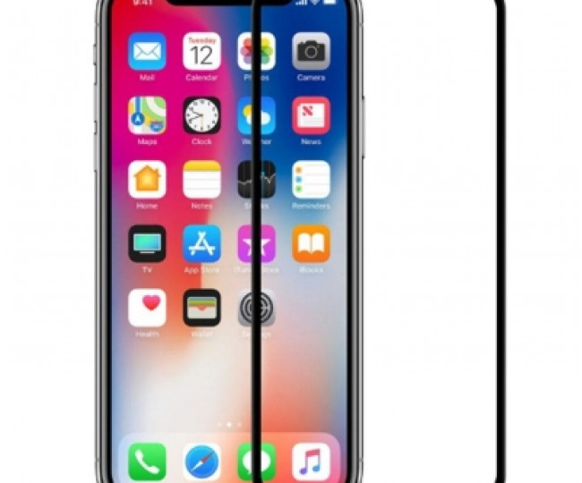 Захисне скло 5D для iPhone XR/11 Black б/к