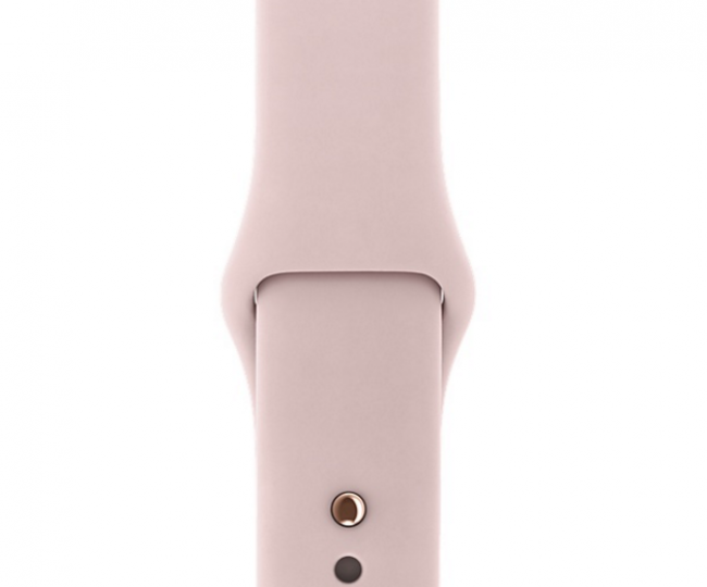 Apple Watch Gold Aluminum Case 42mm with Pink Sand Sport Band MQL22