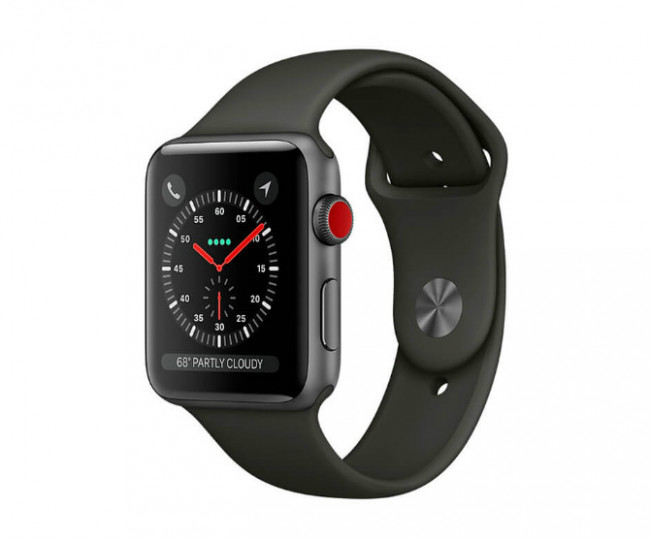 Apple Watch Series 3 GPS + LTE 42mm Space Gray Aluminum w. Gray Sport Band (MR2X2)