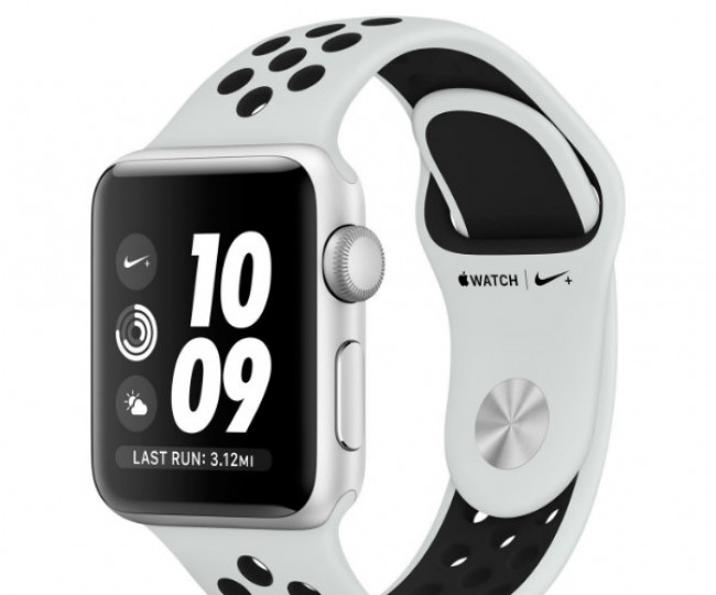 Apple Watch Series 3 Nike+ (GPS + LTE) 38mm Silver Aluminum w. Pure Platinum/BlackSport B. (MQM72)