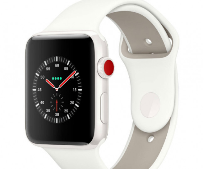 Apple Watch Edition GPS Cellular 38mm White Ceramic/ Soft White/ Pebble Sport Band (MQM32)