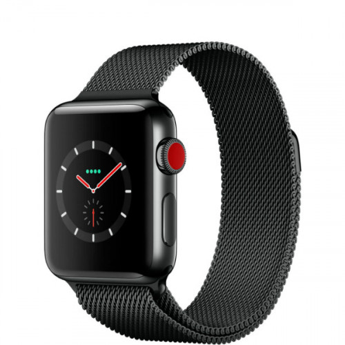 Apple Watch Series 3 GPS + Cellular 38mm Space Black Stainless Steel / Space Black Milanese (MR1H2)