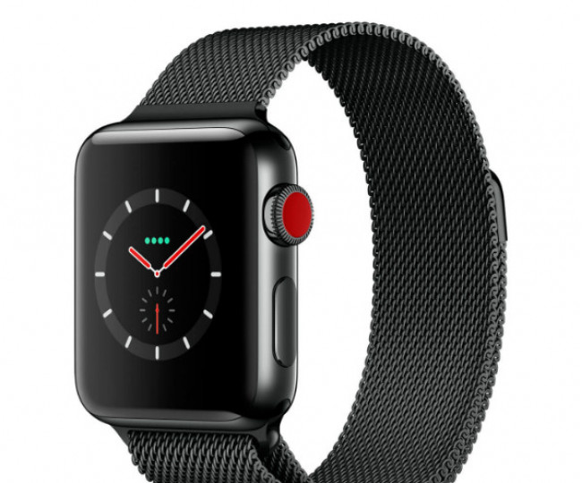 Apple Watch Series 3 GPS + Cellular 38mm Space Black Stainless Steel / Space Black Milanese (MR1H2)