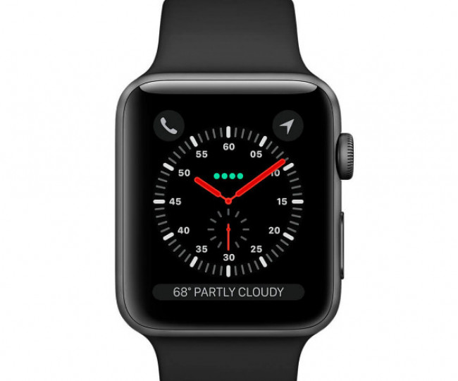 Apple Watch Series 3 GPS + Cel 42mm Space Black Stainless Steel with Black Sport Band (MQK92) б/в