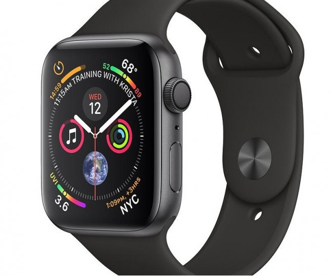 Apple Watch Series 4 GPS 44mm Space Gray Aluminum Case with Black Sport Band (MU6D2) 5/5 б/у