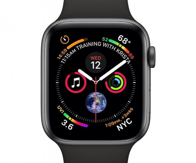 Apple Watch Series 4 GPS 44mm Space Gray Aluminum Case with Black Sport Band (MU6D2) 5/5 б/у