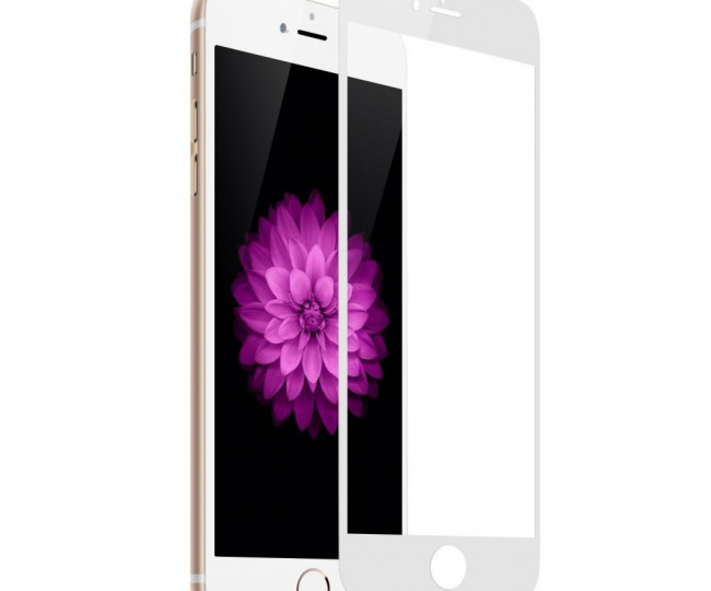 Защитное стекло 5D для iPhone 6Plus/6SPlus White б/к