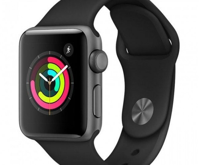 Apple Watch Series 3 GPS 42mm Space Grey Aluminium Case with Black Sport Band MTF32 бу