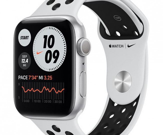 Apple Watch Nike 6 40mm Silver Aluminum Case with Pure Platinum/Black Nike Sport B. (M00T3) 