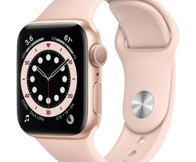 Apple Watch Series 6 GPS 40mm (GPS+LTE) Gold Aluminum Case with Pink Sand Sport Band (M02P3 / M06N3)