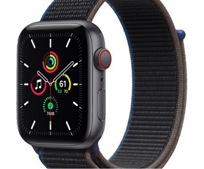 Apple Watch SE GPS + Cellular 40mm Space Gray Aluminum Case with Charcoal Sport L. (MYEE2)