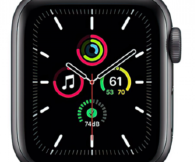 Apple Watch SE GPS + Cellular 44mm Space Gray Aluminum Case with Charcoal Sport L. (MYEU2)