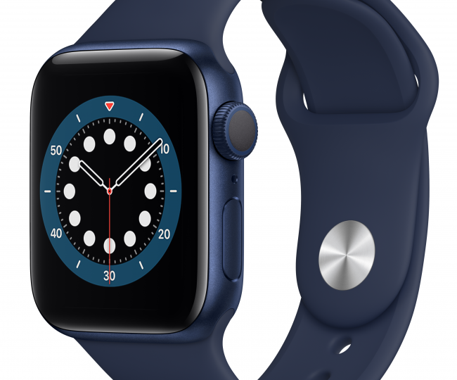 Apple Watch Series 6 40mm Blue Aluminum Case with Deep Navy Sport Band (MG143) 